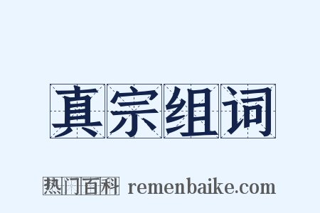 真宗组词是什么意思的图片